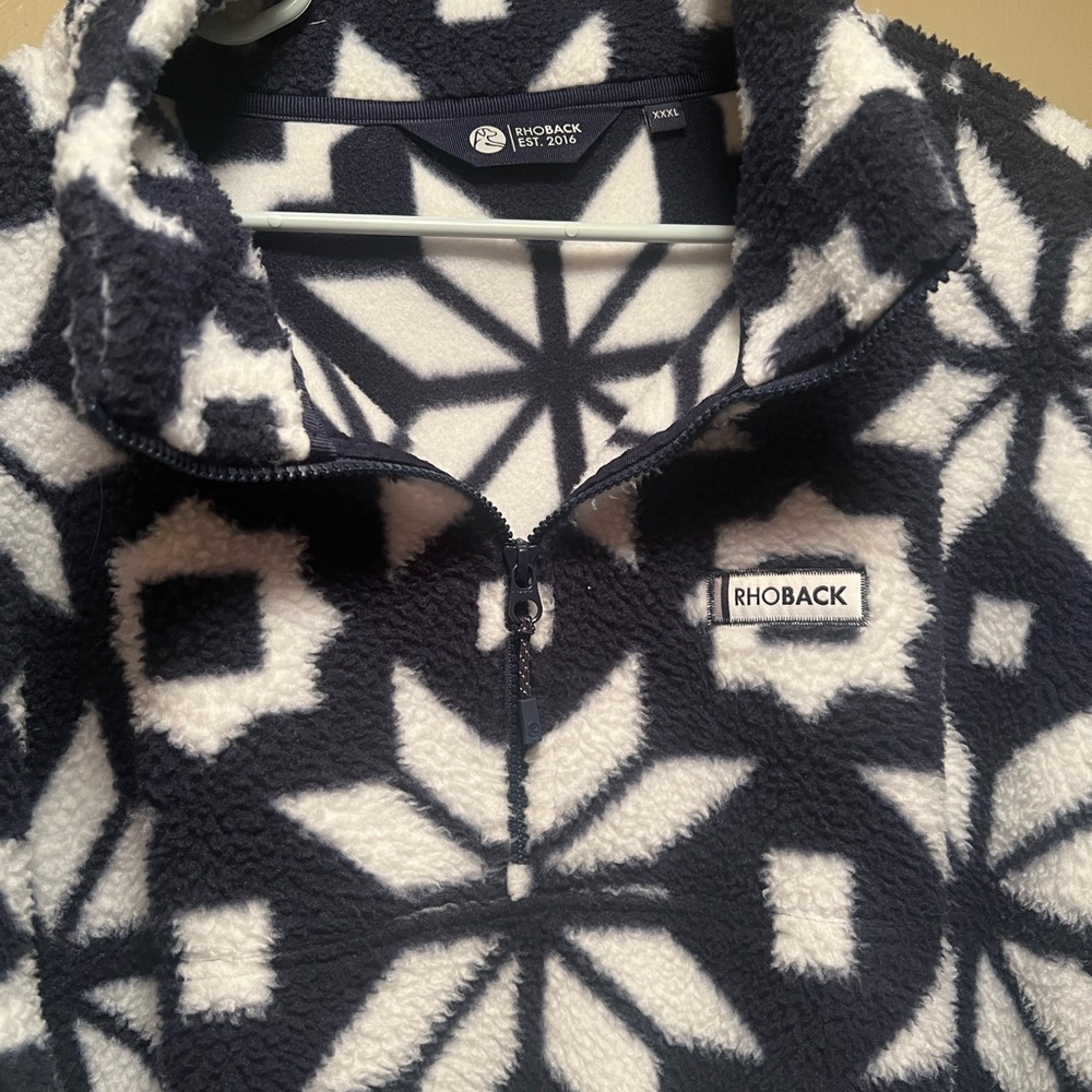 Rhoback Summit Fleece Pullover Snowfall Navy Blue - XXXL - Picture 2 of 6